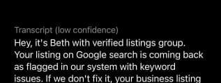 fake google scam calls