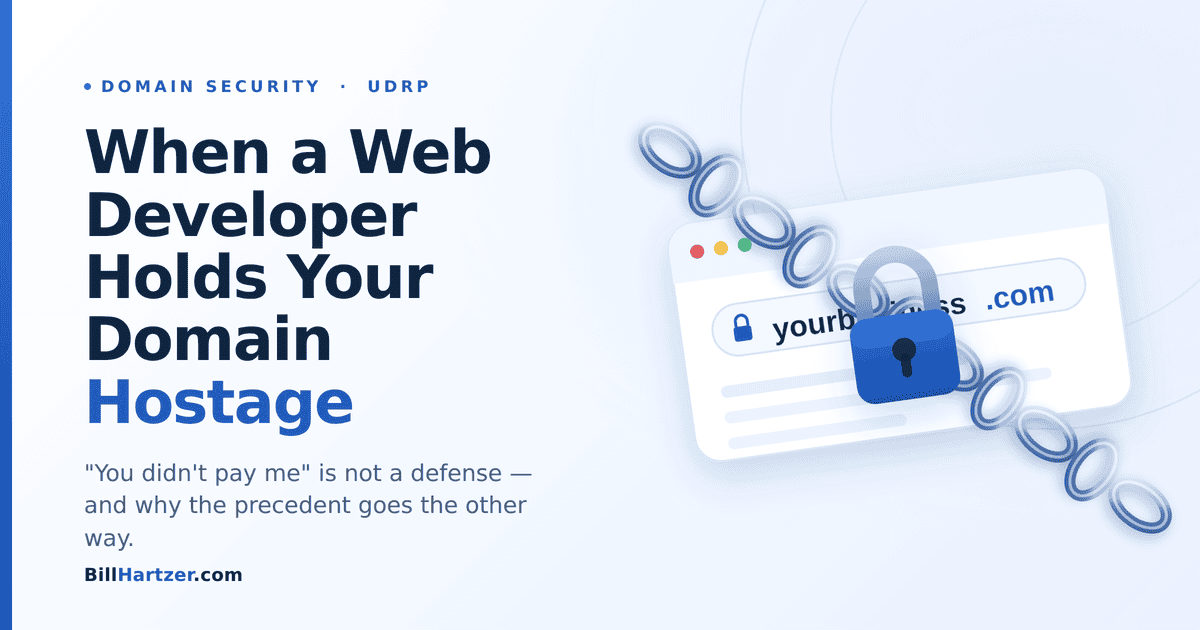 When a Web Developer Holds Your Domain Name Hostage